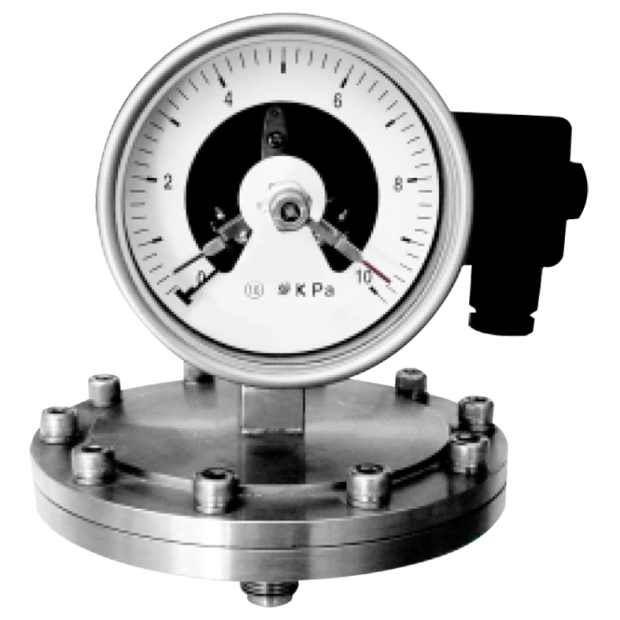 Dry Type Threaded Diaphragm Micro Pressure Gauge With Electrical